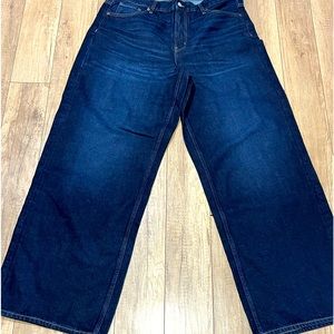 Old Navy 16 Tall Mid-Rise Baggy Wide Leg. Dark wash. NWT